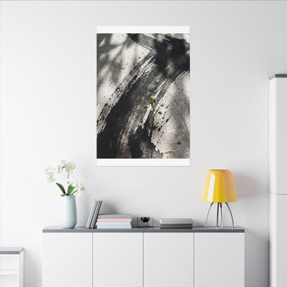Ink Brushstroke Canvas Art | Spring Dark Japandi Moody Minimal Art