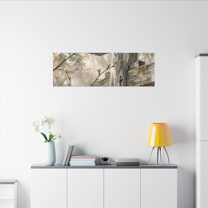 Torii Gate Spring Canvas Art | Japandi Neutral Design