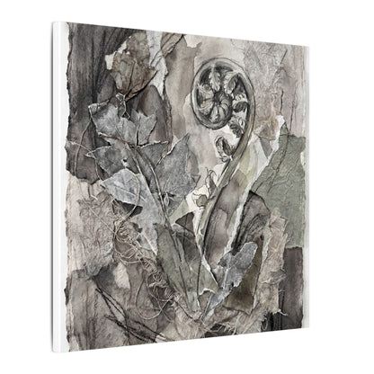 Japandi Fern Unfurling in Overcast | Texture Canvas Art