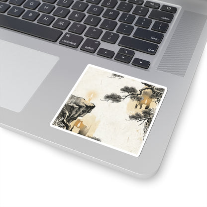 Candlelight Pine Tree Sticker - Japandi Ma