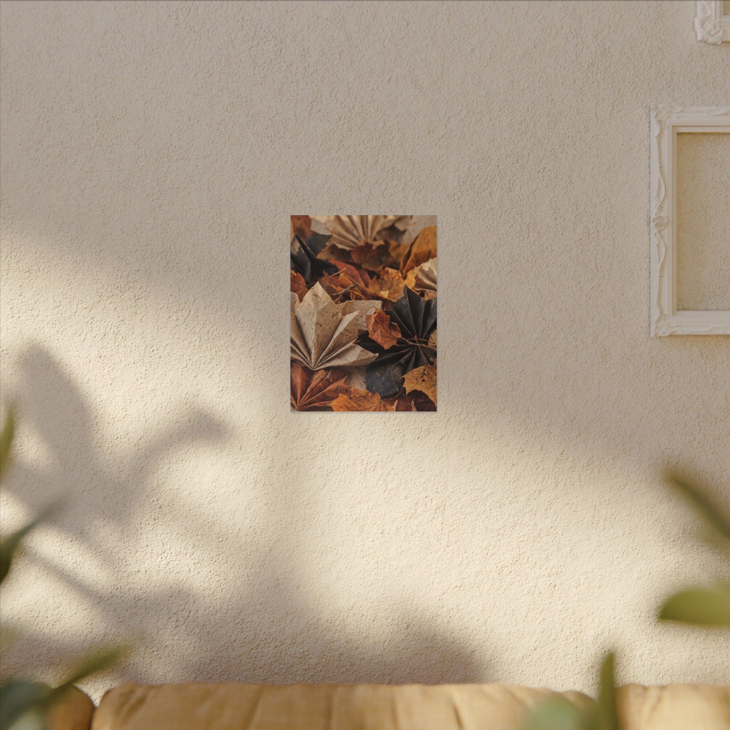 Paper Fold Texture Canvas Art | Elegant Japandi Art