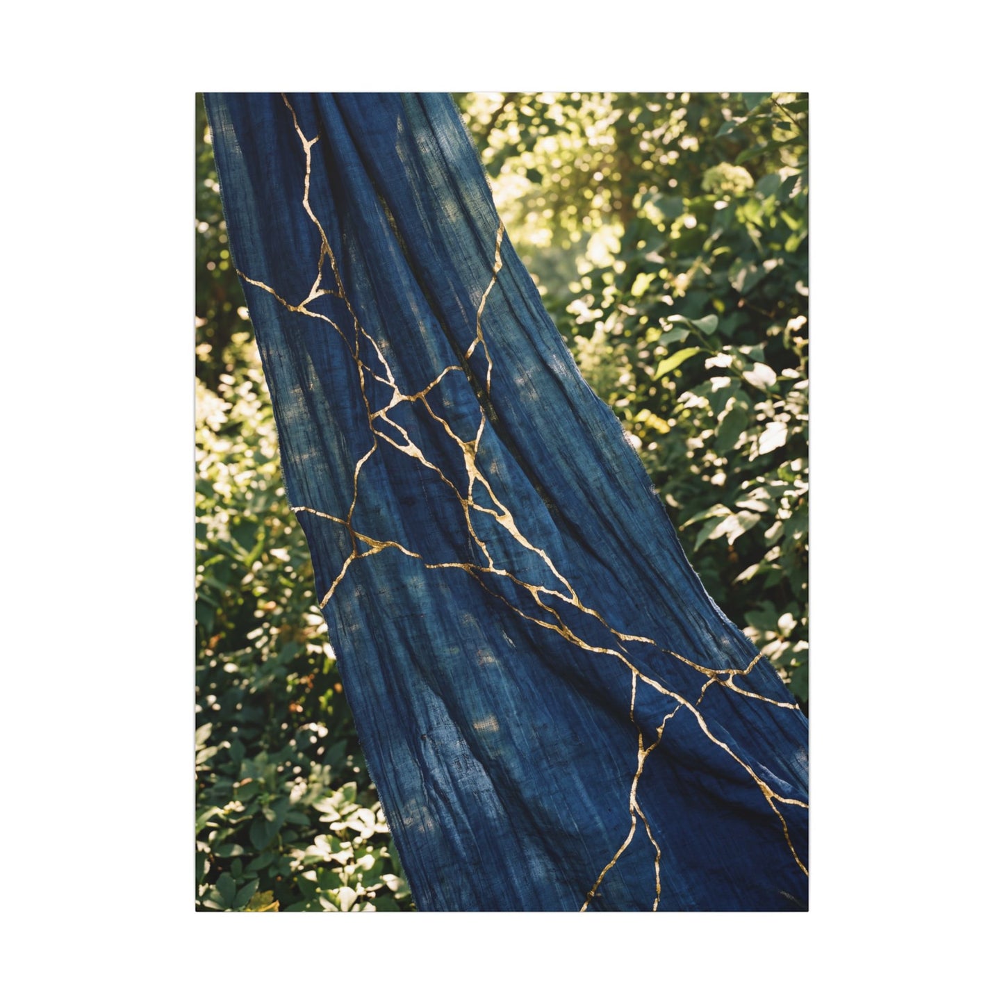 Resilient Silk Drape Canvas Art - Gold Repair Kintsugi