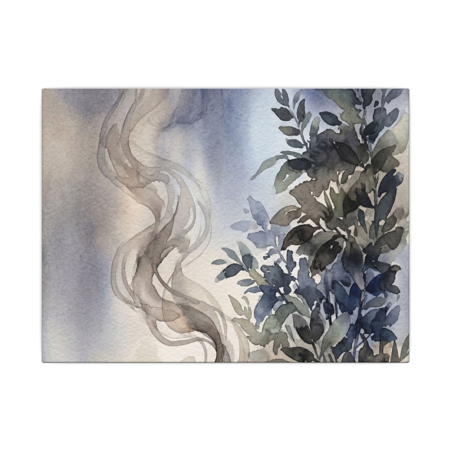 Incense Smoke Summer Canvas Art | Japandi Cozy Design