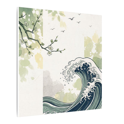 Spring Ocean Wave Ukiyo E Inspired Canvas Art | Serene Decor
