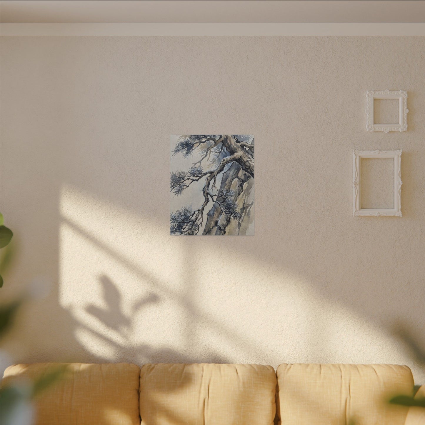 Moonlight Pine Tree Canvas Art - Japandi Seijaku