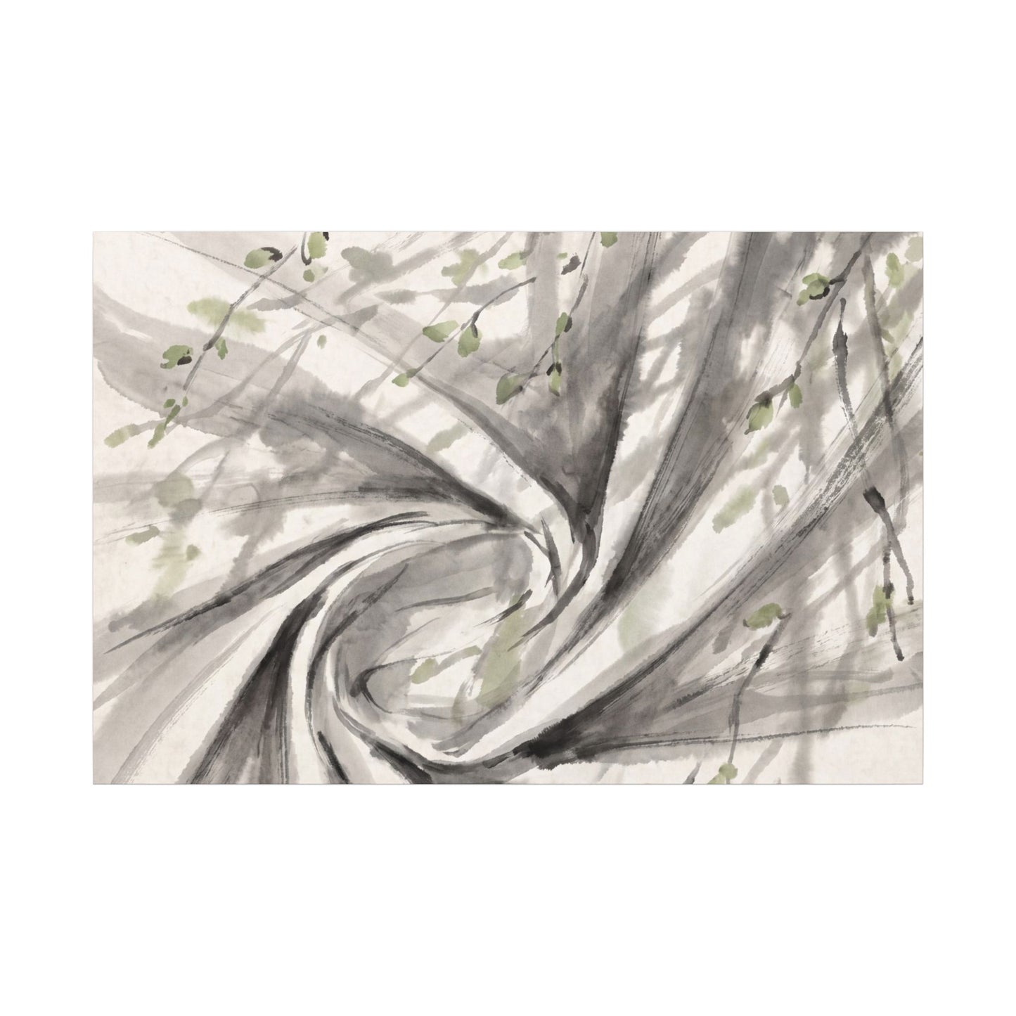 Silk Drape Spring Canvas Art | Zen Contemplative Design