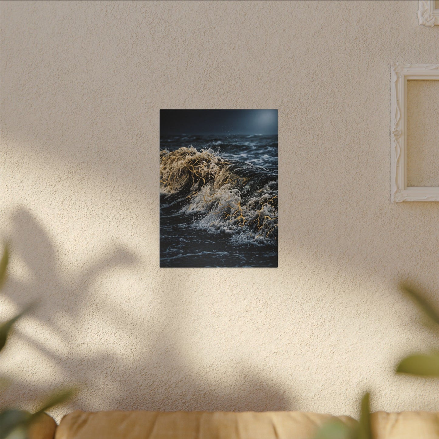 Ocean Wave Winter Canvas Art | Kintsugi Artful Design