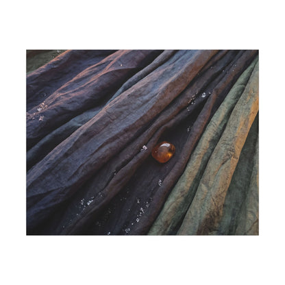 Silk Drape Shadow Zen Canvas Art | Moody Dark Japandi Art