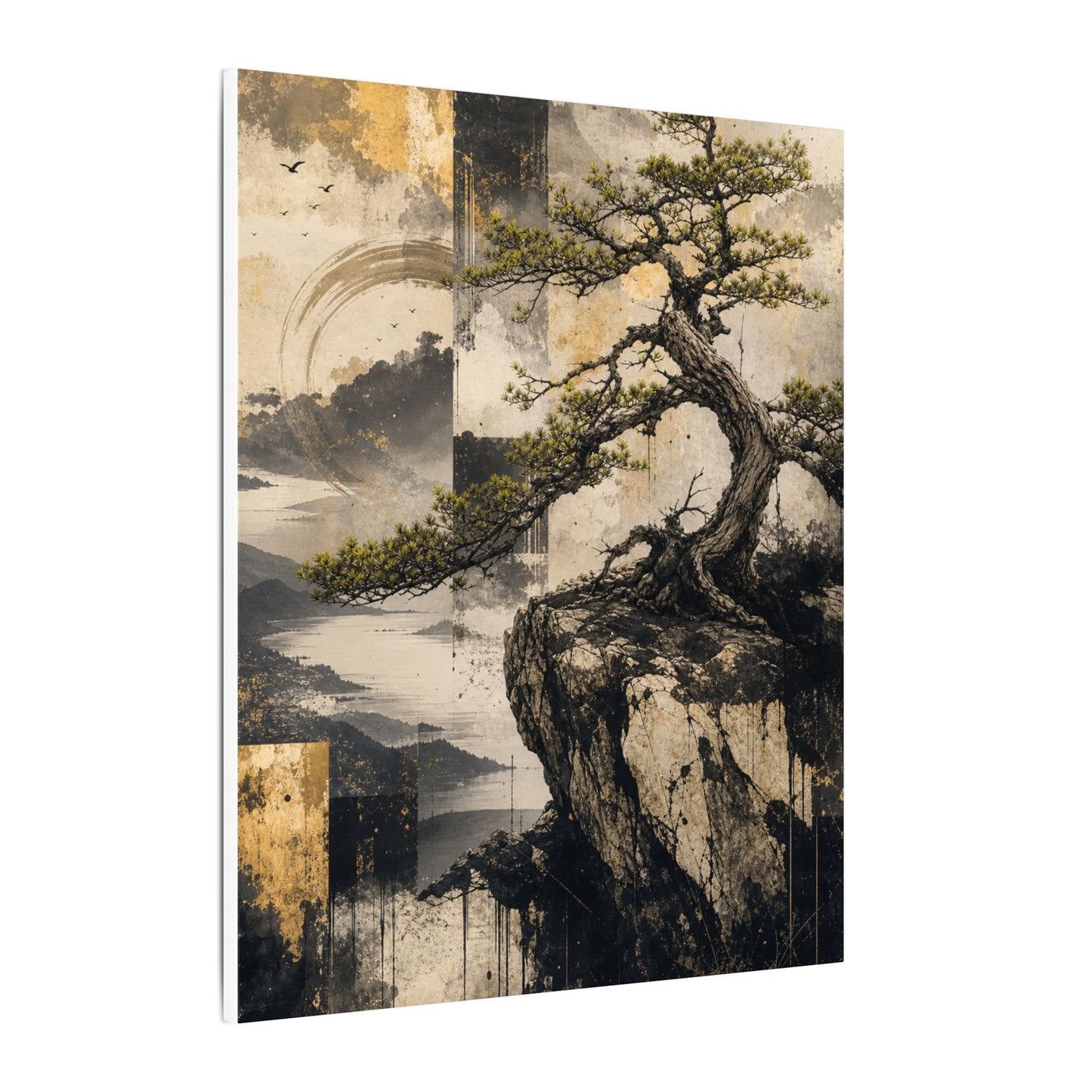 Golden Hour Pine Tree Canvas Art - Japandi Datsuzoku