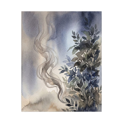 Incense Smoke Summer Canvas Art | Japandi Cozy Design