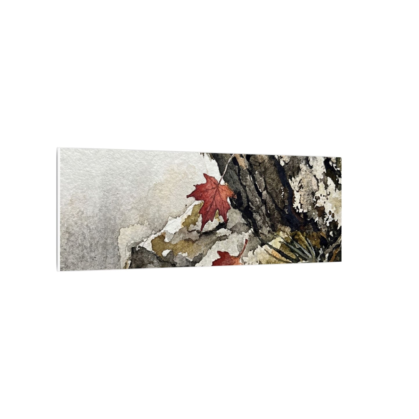 Pine Tree Autumn Canvas Art | Japandi Earthy Design