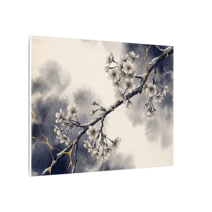 Ma Cherry Blossom Canvas Art - Kintsugi Gold Vein