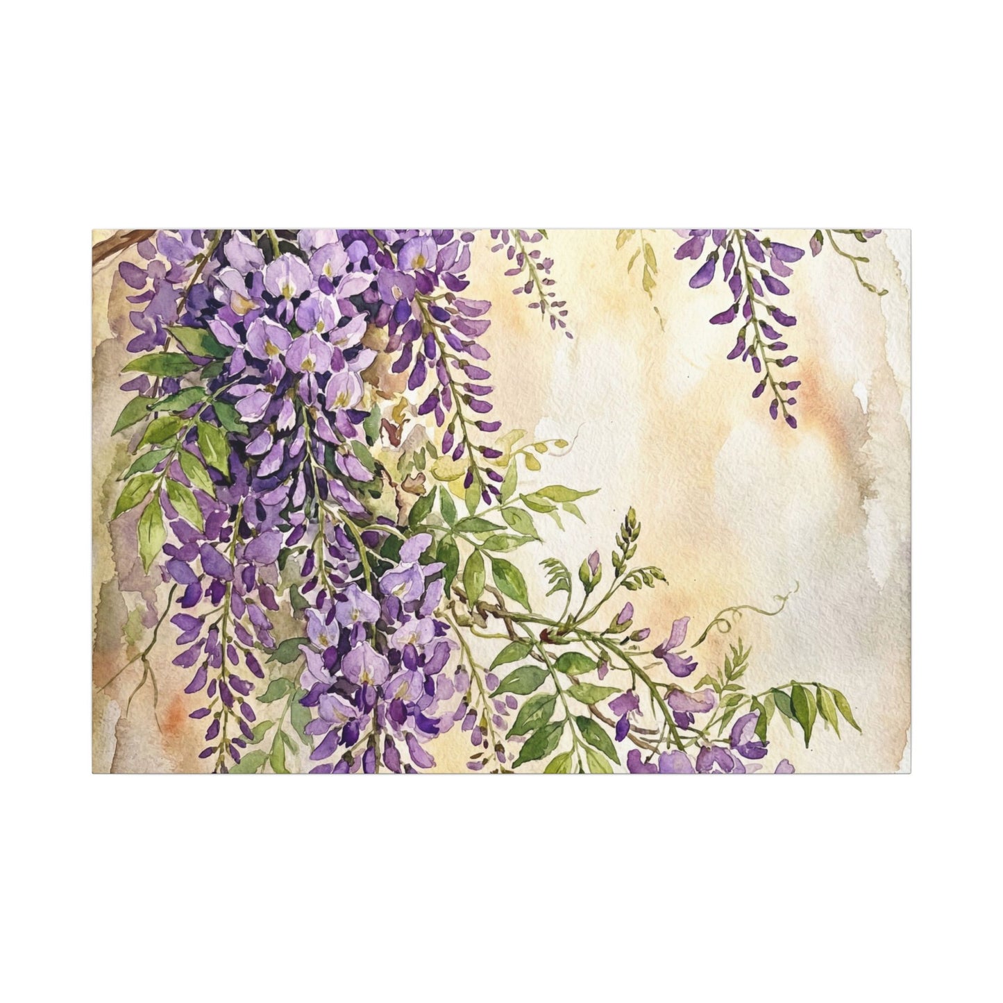 Wisteria Spring Canvas Art | Japandi Cozy Design Art Print