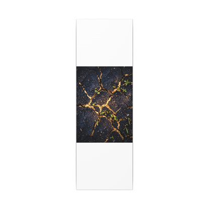 Spring Cracked Earth Crackle Gold Canvas Art | Healing Decor
