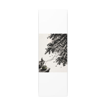 Serene Incense Smoke Canvas Art - Ukiyo E Inspired Zen