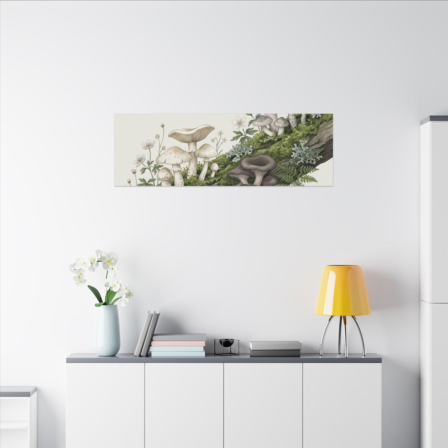 Dried Flowers Spring Canvas Art | Japandi Neutral Design