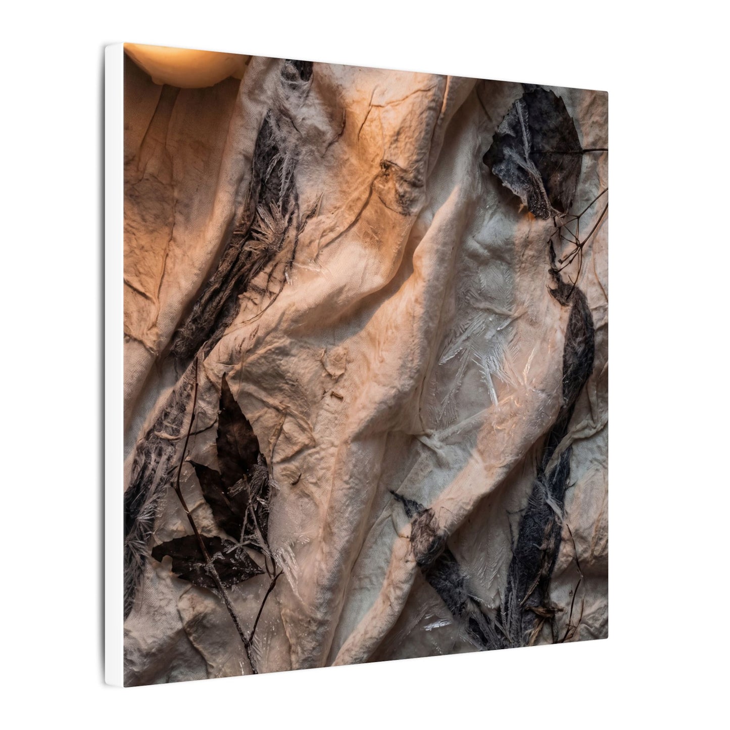 Candlelight Silk Drape Canvas Art - Japandi Mono No Aware