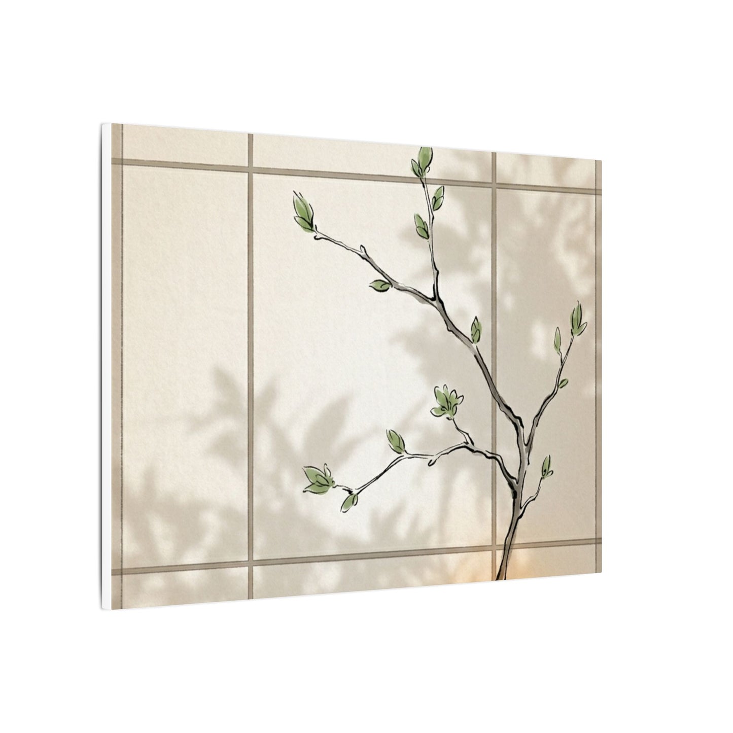 Shoji Screen Spring Canvas Art | Japandi Cozy Design