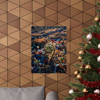 Dappled Fern Unfurling Wall Art Print - Kintsugi Seijaku