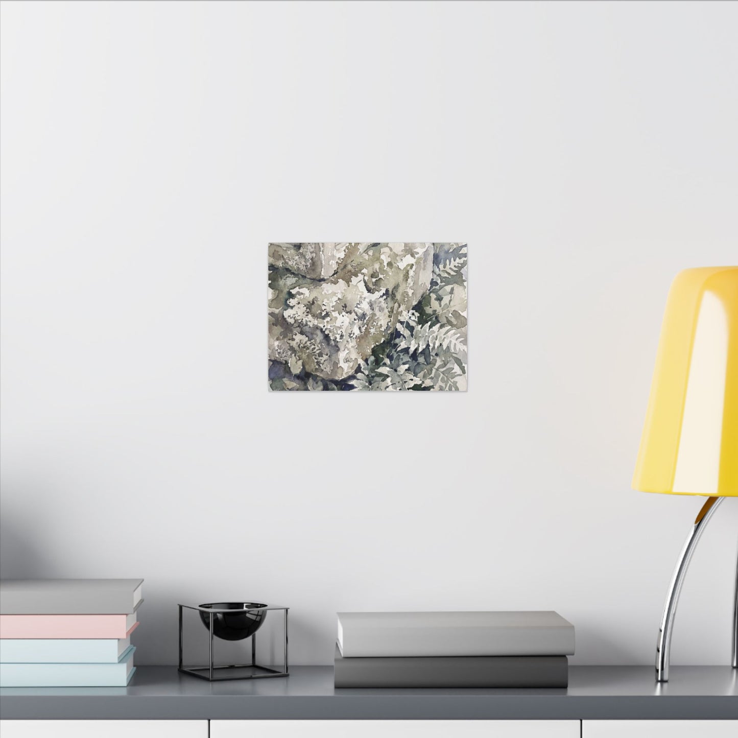Stone Lantern Watercolor Canvas Art | Elegant Japandi Art