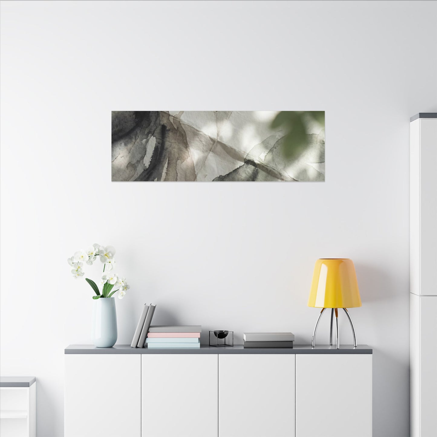 Spring Paper Fold Watercolor Canvas Art | Warm Decor