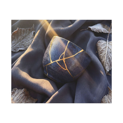 Winter Silk Drape Gold Repair Canvas Art | Artful Decor