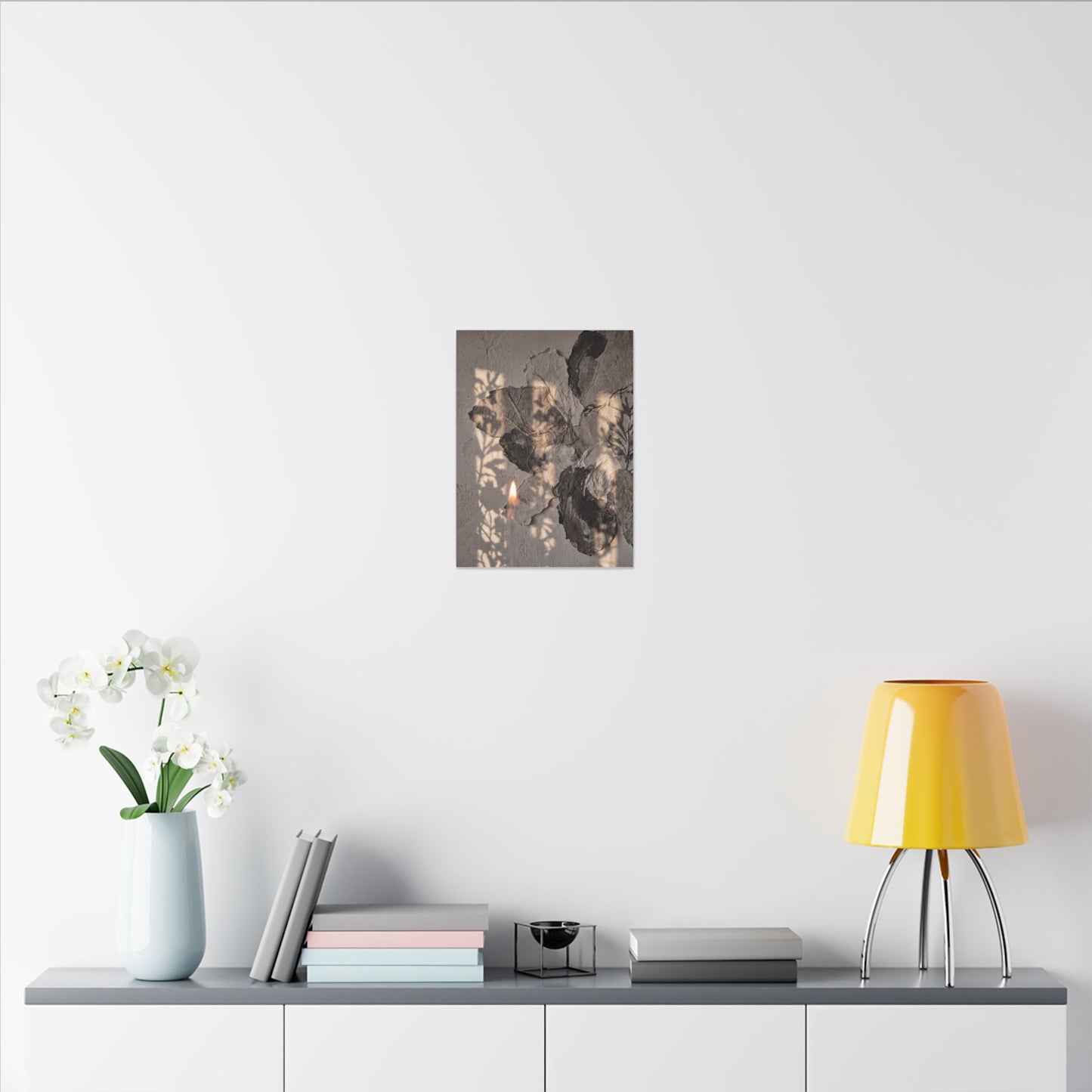 Shadow Play Summer Canvas Art | Japandi Elegant Design