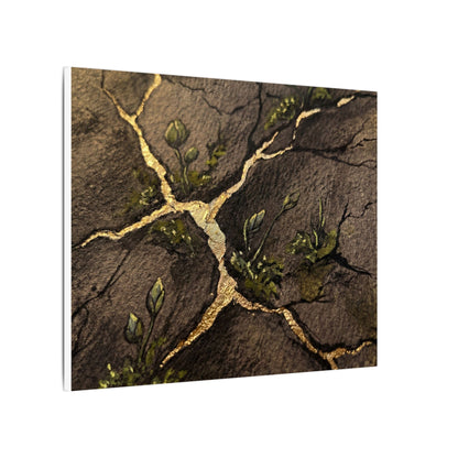 Spring Cracked Earth Charcoal Ink Canvas Art | Luxurious Decor
