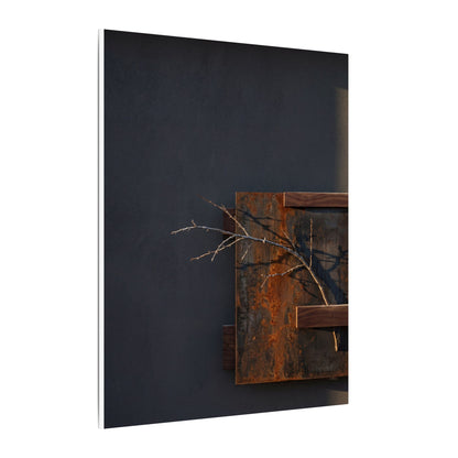 Ma Rust Patina Canvas Art - Dark Japandi Dark Texture