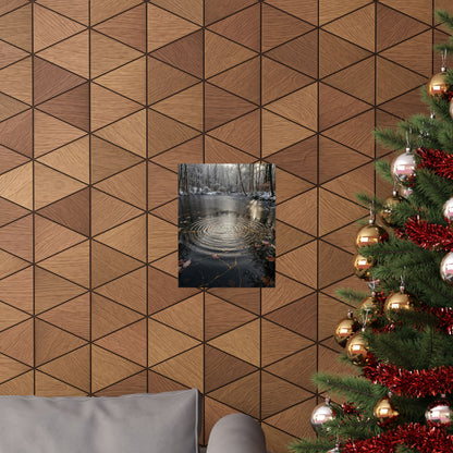 Water Ripple Wall Art Print | Winter Kintsugi Broken Beauty Art
