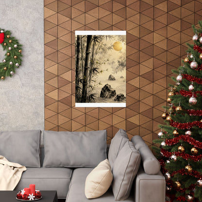 Contemplative Bamboo Grove Wall Art Print - Karesansui Zen