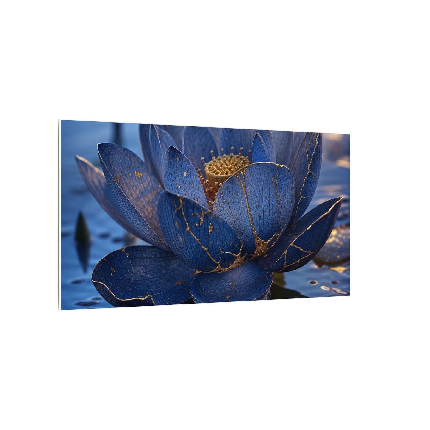 Kintsugi Lotus Flower in Dawn | Broken Beauty Canvas Art