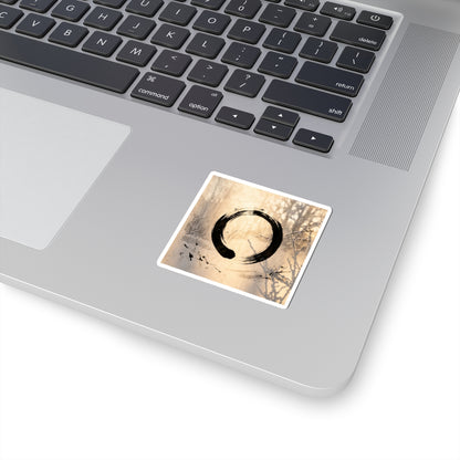 Shoji Screen Sticker | Winter Zen Enso Art