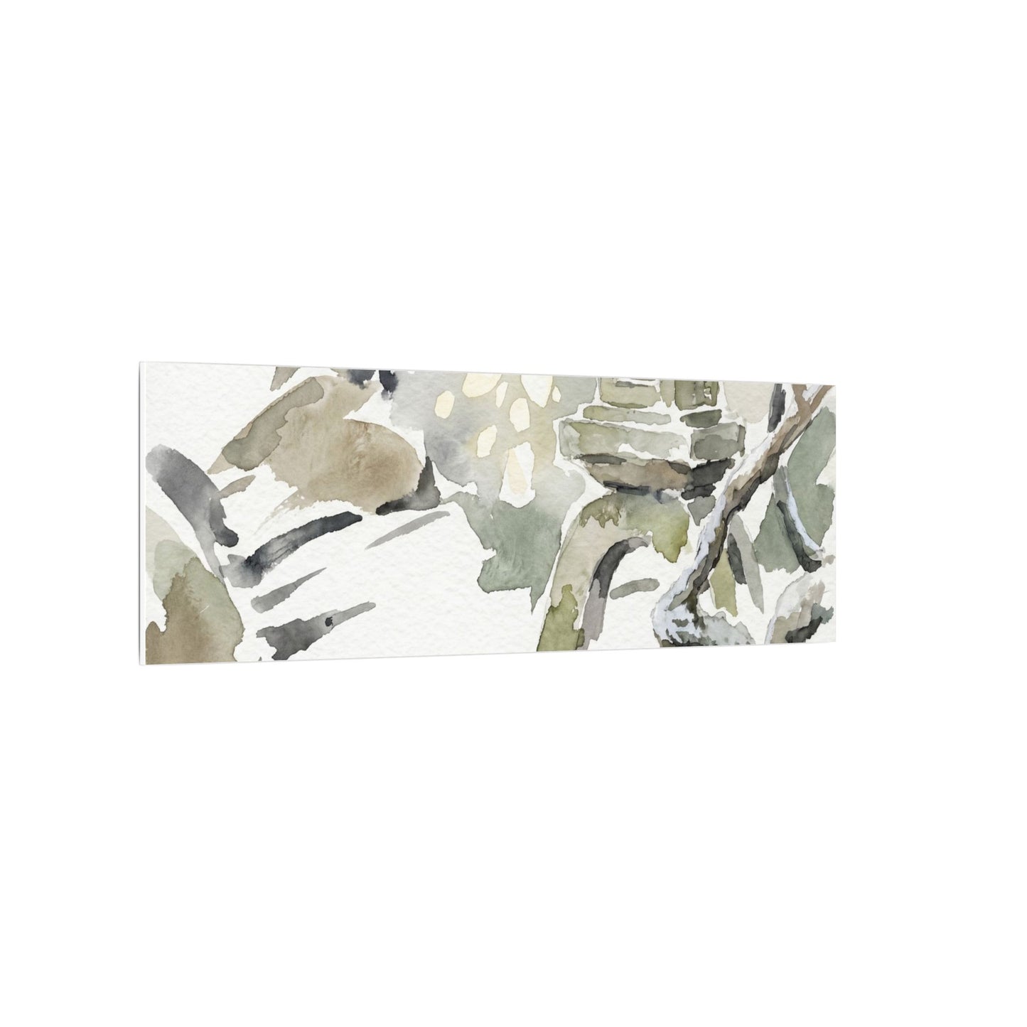 Elegant Stone Lantern Canvas Art - Watercolor Japandi