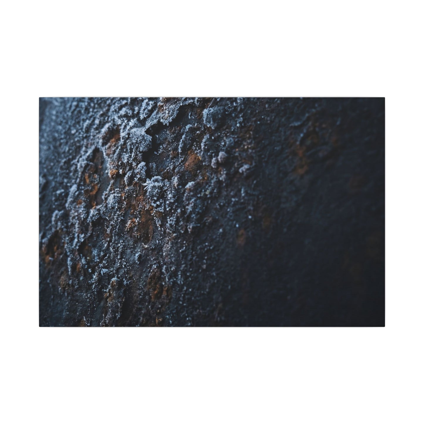 Rust Patina Canvas Art | Winter Dark Japandi Shadow Zen Art