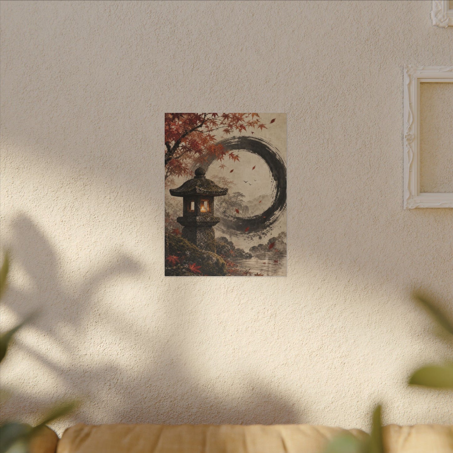 Ma Stone Lantern Canvas Art - Zen Enso