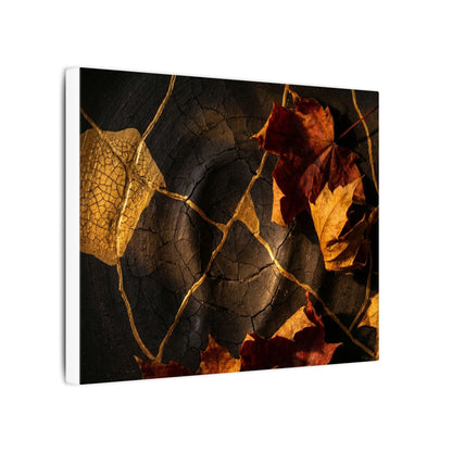Resilient Shadow Play Canvas Art - Crackle Gold Kintsugi