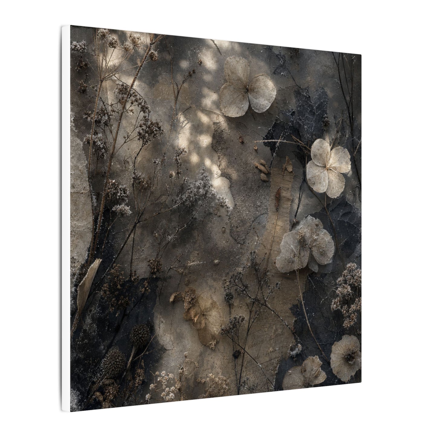 Winter Dried Flowers Texture Canvas Art | Elegant Decor