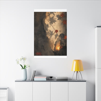 Shadow Play Texture Canvas Art | Neutral Japandi Art