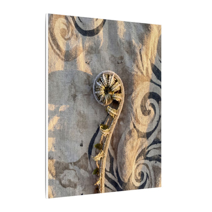 Fern Unfurling Canvas Art | Winter Japandi Japanese Pattern Art