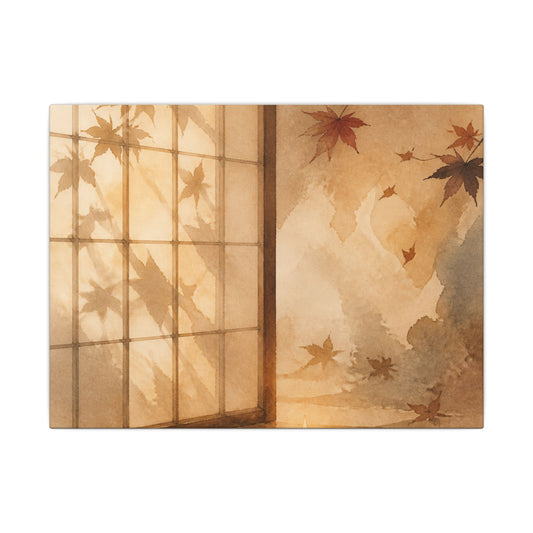 Candlelight Shoji Screen Canvas Art - Japandi Ma