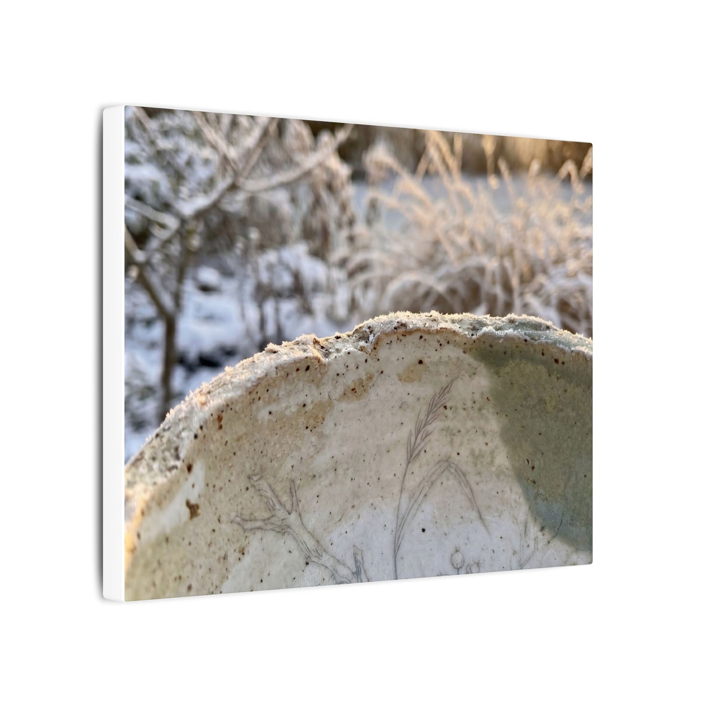 Ceramic Bowl Canvas Art | Winter Japandi Minimal Line Art