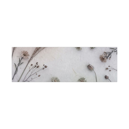 Dried Flowers Japanese Pattern Canvas Art | Elegant Japandi Art