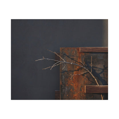 Ma Rust Patina Canvas Art - Dark Japandi Dark Texture