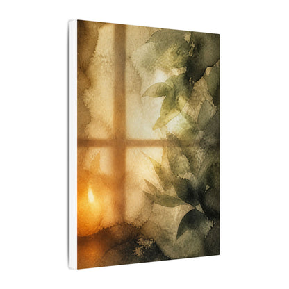 Cozy Shoji Screen Canvas Art - Watercolor Japandi