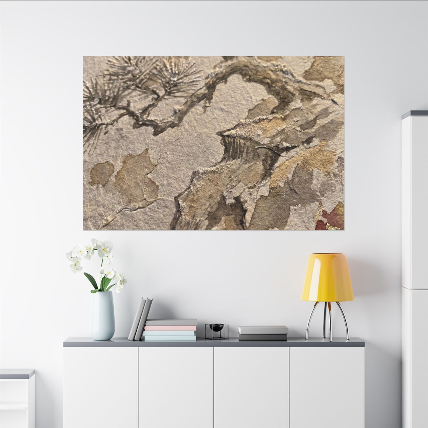 Pine Tree Canvas Art | Winter Japandi Japanese Pattern Art