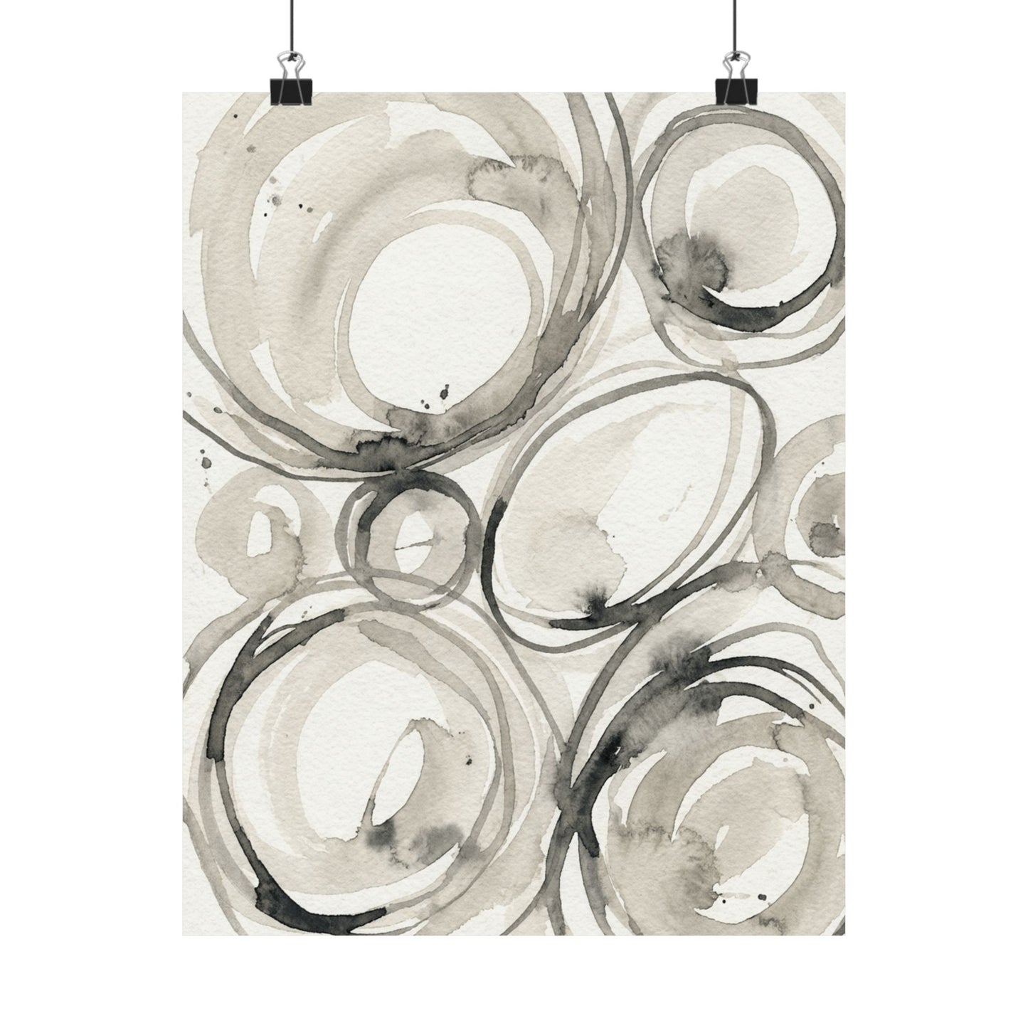 Handcrafted Feel Japandi Watercolor Wall Art Print | Handcrafted Feel Watercolor Art Print