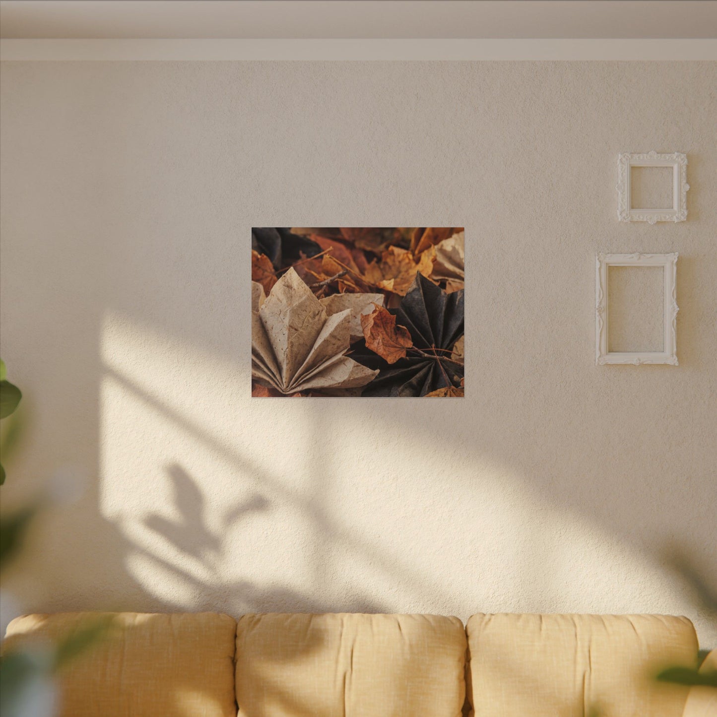 Paper Fold Texture Canvas Art | Elegant Japandi Art