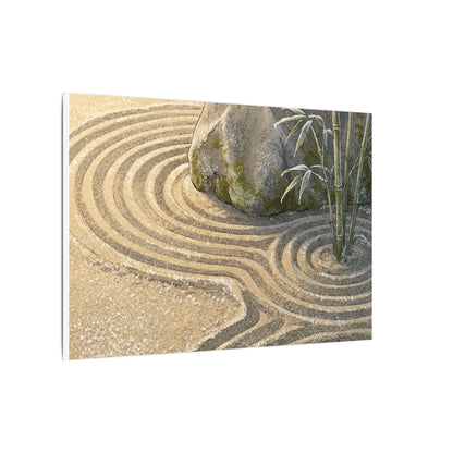 Rock Garden Winter Canvas Art | Zen Peaceful Design