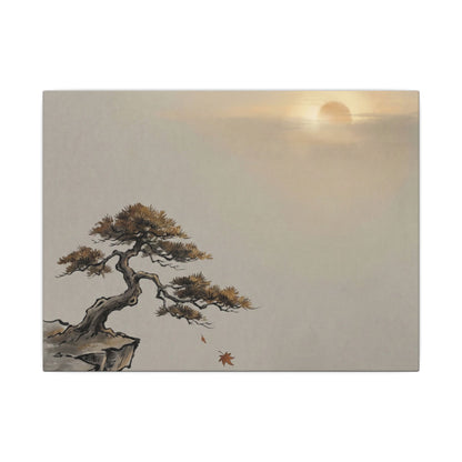 Pine Tree Canvas Art | Autumn Zen Karesansui Art Art Print